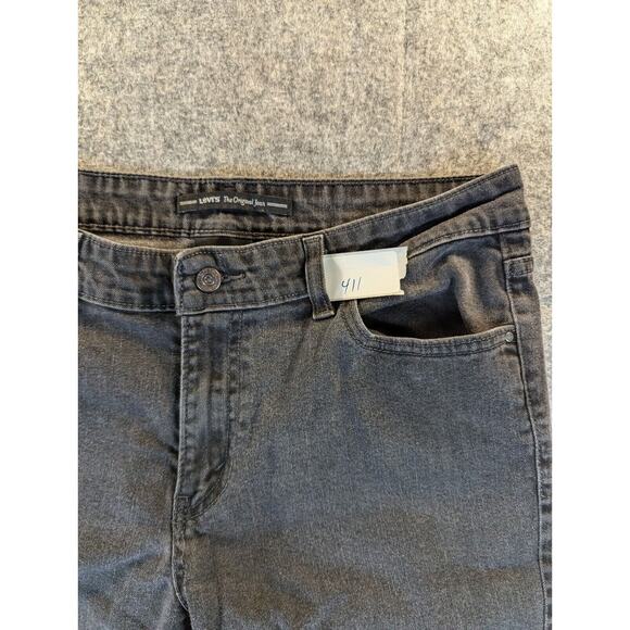 Levi's Jeans 12 Women's Mid-Rise Black Skinny Medium Wash Cotton 2 Buttons - Picture 15 of 15